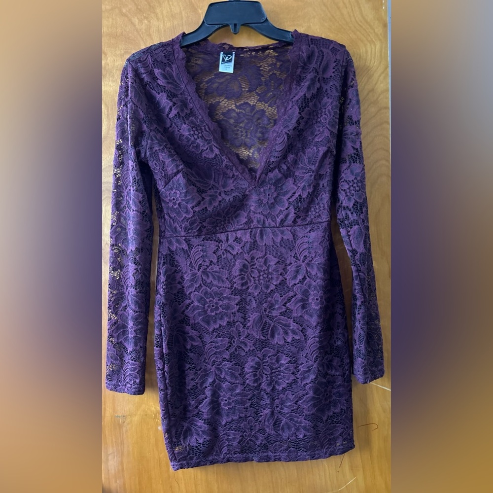 Windsor eggplant lace dress